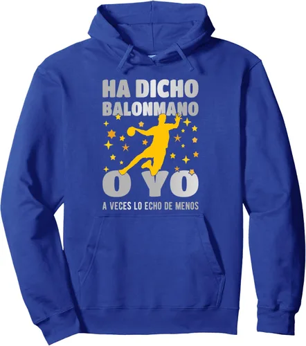 Vista 3 de Dijo El Balonmano O Yo. Le Extraño Pullover Hoodie