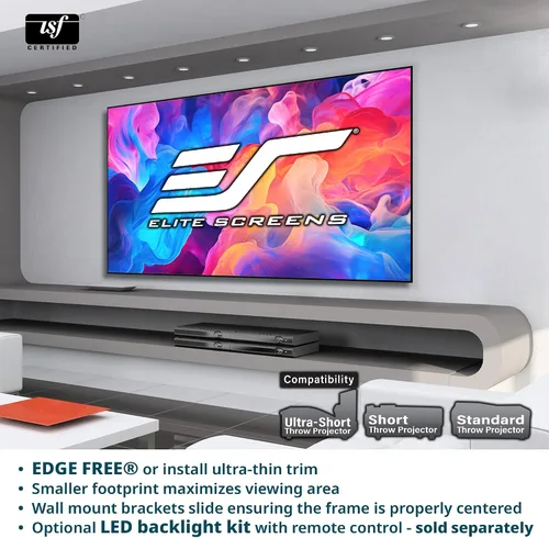 Vista 3 de Elite Screens - Serie Aeon Material CineGrey Blanco