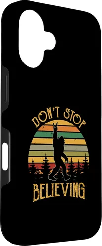 Vista 3 de Don't Stop Believing Bigfoot Rock And Roll Sasquatch Case for iPhone 16