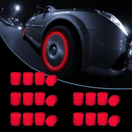Vista 9 de 20 PIEZAS Tapas Fluorescentes para Vástago de Válvula de Neumático - Cubiertas Luminosas para Neumáticos de Vehículos Universales - Accesorios