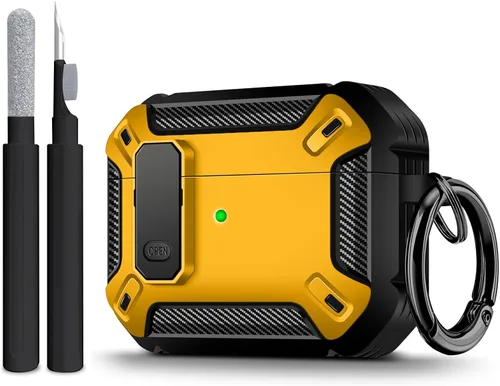 Vista 29 de Maxjoy Funda para AirPods Pro 3 (2025), funda protectora rígida compatible con Airpods Pro de 3ª generación con kit de limpiador de llavero