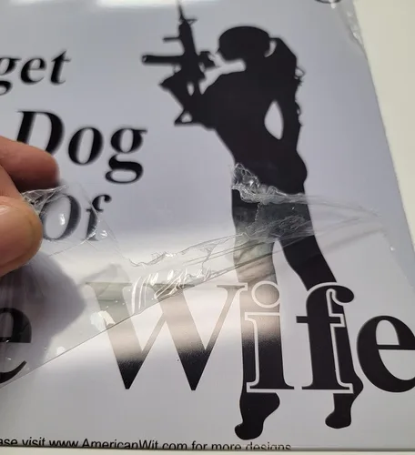 Vista 7 de WARNING No Trespassing – Forget About the Dog, Beware of the Wife" - Cartel de metal divertido de 12 x 8 pulgadas para el hogar, patio, garaje