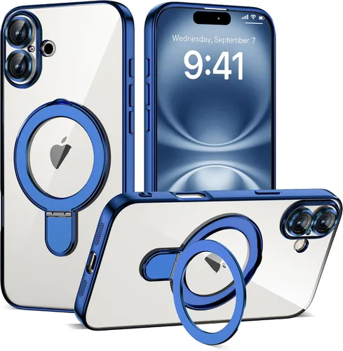 Vista 175 de Funda compatible con iPhone 12 con soporte de anillo magnético invisible [compatible con Mag-Safe] [Protector completo de lente de cámara] Funda