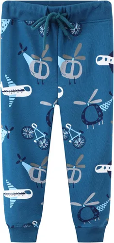 Vista 2 de LOKTARC Paquete de 2 pantalones deportivos de algodón con cordón para niños