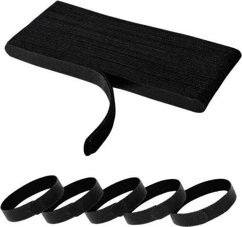 Vista 10 de 50 piezas de bridas reutilizables para cables, gestión de cables ajustable, organizador de cables, organizador de bridas, bridas de alambre Blanco +