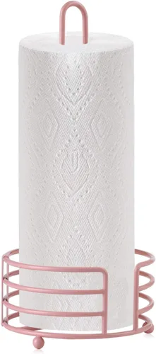 Vista 9 de Buruis Toallero de papel dorado brillante para encimera de cocina, desgarro con una mano con base de 8 pulgadas de ancho, 13 pulgadas de altura