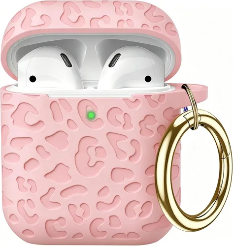 Vista 54 de Compatible con funda AirPods Pro 2019, Gawnock Funda de silicona suave y flexible para funda AirPods Pro para mujeres y niñas con llavero (Caqui)