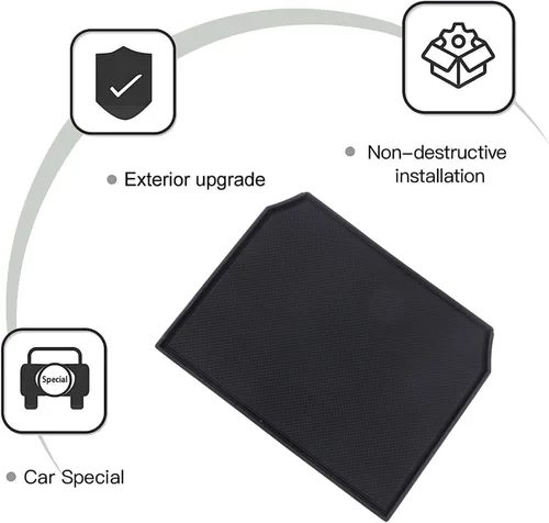 Vista 3 de PIUGILH Alfombrillas de tablero de automóvil aptas para Subaru Forester/Crosstrek/Impreza/XV 2012-2017, accesorios interiores de consola central
