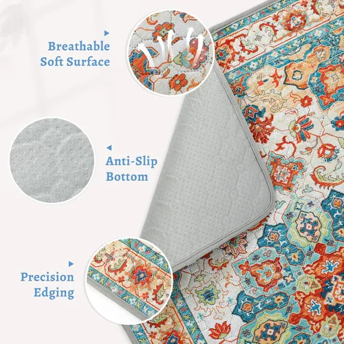 Vista 2 de NOYAL Almohadillas bohemias lavables para orina de perro, superabsorbentes, reutilizables, con estampados elegantes, 100% impermeables, a prueba