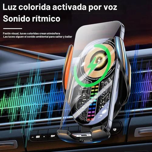 Vista 7 de Soporte para teléfono de automóvil de 15 W, soporte de cargador Negro