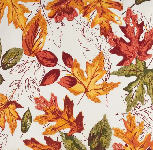 Vista 3 de SARO LIFESTYLE L'automne Collection - Mantel bordado con hojas de otoño, 50 x 70 pulgadas, multicolor