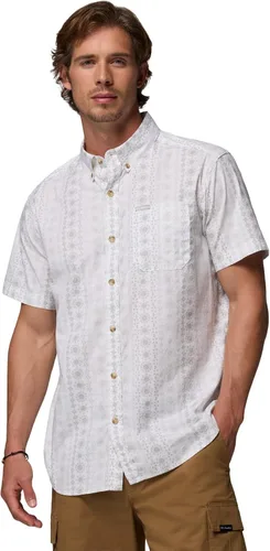 Vista 25 de Columbia - Camisa de manga corta para hombre Rapid Rivers con estampado, con cómodo elástico Colegial Navy Outback