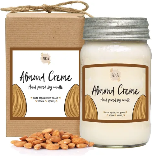 Vista 35 de Aira Velas de Soja - Orgánicas, Kosher, Veganas, en Frasco Mason con Mezclas de Aceites Esenciales de Grado Terapéutico - Cera de Vela de Soja 100%