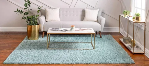 Vista 546 de Unique Loom Colección Davos Shag - Alfombra Lino