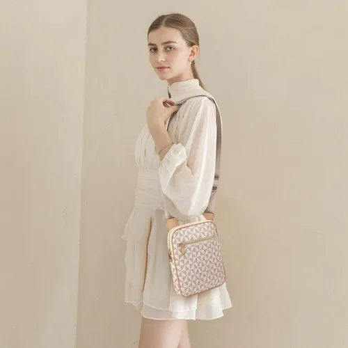 Vista 2 de USKMOTO Bolsos cruzados pequeños para mujeres y hombres, de cuero vegano de moda, bolso de mano de diseñador con correa ajustable
