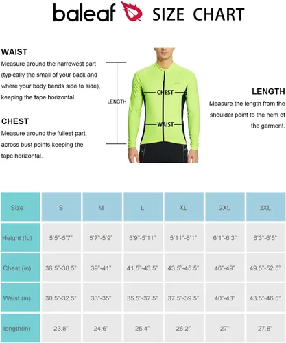 Vista 7 de BALEAF Camiseta de ciclismo de manga larga para hombre, para ciclismo de carretera, para bicicleta de montaña, bolsillos con cremallera completa