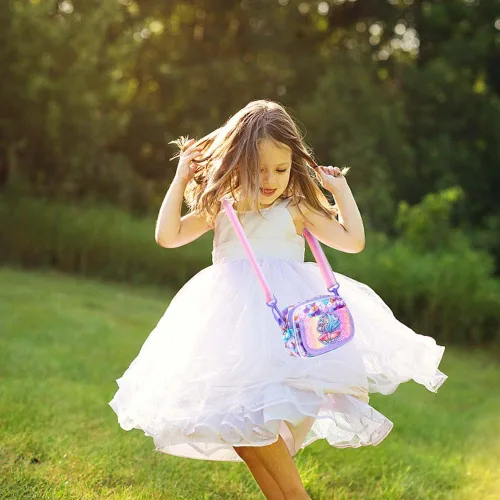 Vista 6 de Kejea Regalos de unicornios para niñas, bolso de unicornio para niñas, bolso cruzado para niñas pequeñas, lindo bolso para adolescentes