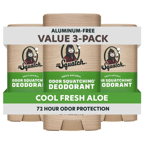 Vista 22 de Dr. Squatch - Desodorante natural para hombres - Sin aluminio, elimina el olor - Birchwood Breeze (2.65 oz, paquete de 3)