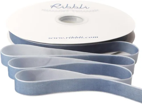 Vista 6 de Ribbli - Cinta de terciopelo negro de 1 pulgada, carrete continuo de 25 yardas, cinta de Navidad negra para envoltorios de regalos, manualidades