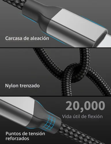 Vista 4 de Cable USB C a USB C de 1 pie, paquete de 4 cables de carga USB tipo C para iPhone 17/16/15