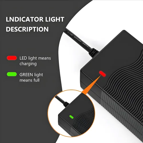 Vista 8 de Cargador de scooter eléctrico de repuesto de 42 V 2 A con certificación UL para cargador Hoverboard de 36 V con 5 enchufes, compatible con adaptador