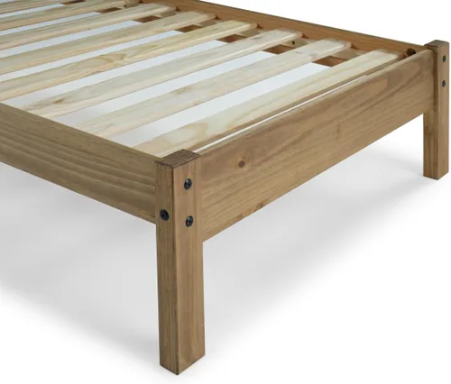 Vista 5 de Furniture Dash - Marco de cama de listones de madera - Tamaño individual - Cama de madera con cabecera - Plataforma tamaño individual - Sin ruido