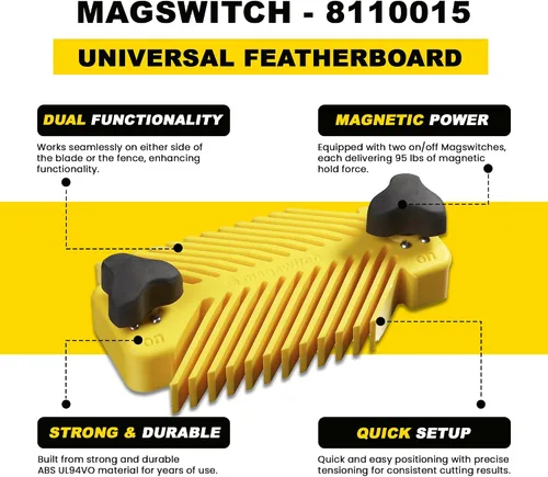 Vista 2 de Magswitch - Modelo universal de peine de sujeción de mesa 8110015, Amarillo
