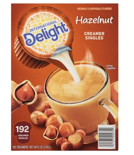 Vista 3 de International Delight Crema de café de avellana individual, 84 onzas líquidas, 192