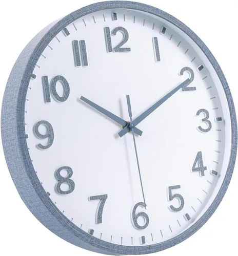 Vista 14 de Reloj de pared, moderno reloj de pared pequeño de 8 pulgadas, funciona con pilas, silencioso, analógico, clásico, para oficina, hogar, baño, cocina