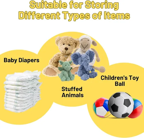Vista 8 de Red de almacenamiento de animales de peluche para niños, red organizadora de juguetes de noche, almacena cuidadosamente tus animales de peluche, red