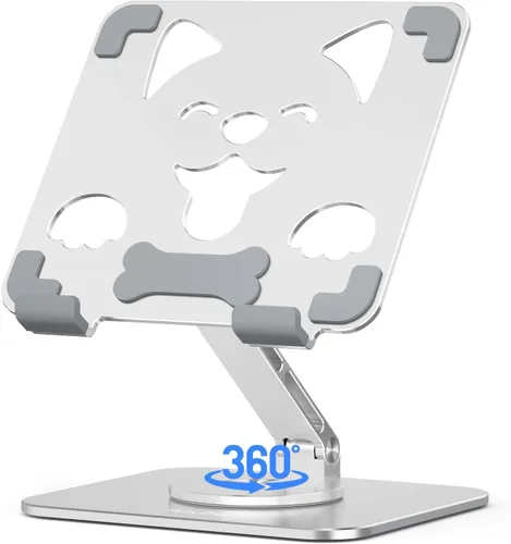 Vista 8 de Aoviho Soporte ajustable para tableta, soporte de aluminio giratorio de 360 Negro