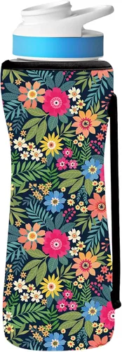 Vista 25 de Funda estampada de 22 onzas compatible con botellas de agua Cirkul para botellas de plástico y acero inoxidable, neopreno de 22 onzas, material que