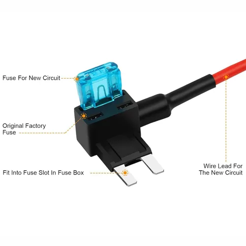Vista 5 de Paquete de 10 micro 2 fusibles TAP de 12 V para coche Añadir un circuito ATR adaptador de fusible de cuchilla con fusibles de 20 A Micro II soporte