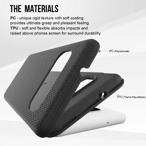 Vista 3 de KIOMY Funda para Samsung Galaxy S10, a prueba de golpes, diseño híbrido, parte trasera de policarbonato duro con interior de TPU flexible 2 en 1