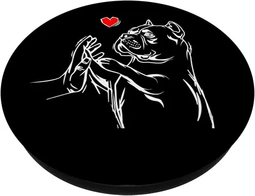 Vista 2 de American Bully Amor Lindo Pitbull Perro Mamá Divertido Chicas PopSockets Swappable PopGrip