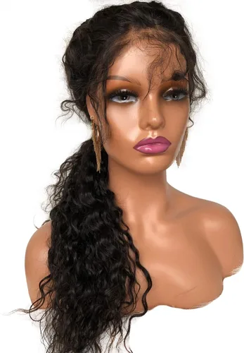 Vista 9 de Voloria Cabeza de maniquí femenino realista con maniquí de hombro Cabeza de PVC Busto Peluca Soporte de cabeza con maquillaje para pelucas, collar