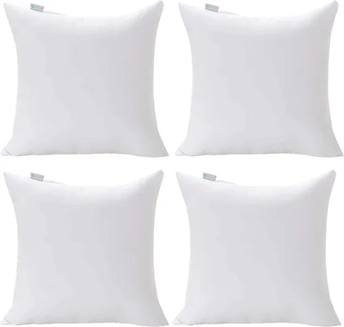 Vista 10 de Acanva 16 x 16 Insertos de Relleno de Almohada Premium de Poliéster Cuadrados, 16"-2P, Blanco