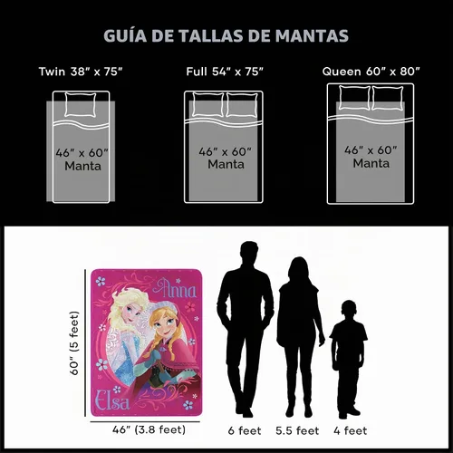 Vista 7 de Northwest Frozen Loving Sisters Manta de micro raschel, 46 x 60 pulgadas Hermanas amorosas