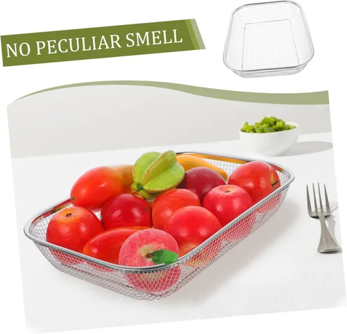 Vista 7 de Kichvoe Colador de malla fina Colador de malla de acero inoxidable, colador de frutas y verduras, cesta de fregadero, accesorios de cocina