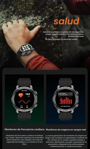 Vista 6 de Reloj inteligente para Samsung Galaxy S24 Ultra - con linterna LED, pantalla AMOLED de 1.43 pulgadas, reloj inteligente al aire libre