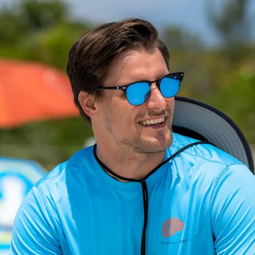 Vista 4 de The American Outdoorsman Men's Lightweight UPF 50+ UV Sun Protection Outdoor Long Sleeve Breathable Water Print Shirt