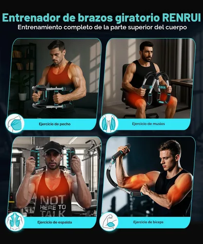 Vista 4 de Twister Arm Trainer Equipo de entrenamiento de pecho para hombres y mujeres, ajustable 5 resistencia (40-130 libras) Entrenador de fuerza