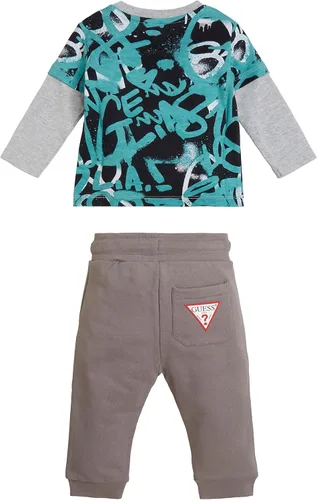 Vista 2 de GUESS Conjunto de 2 piezas de jersey triangular para bebés