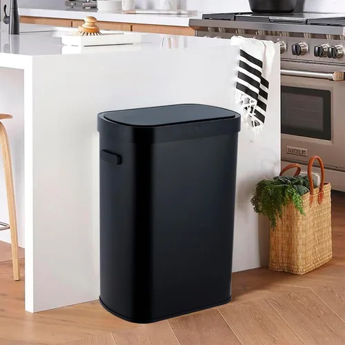 Vista 4 de GlowSol Basurero automático con sensor de movimiento, cubo de basura automático sin contacto de 50 litros/13 galones, cubo de basura inteligente