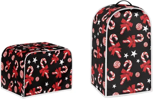 Vista 15 de doginthehole Funda para licuadora y tostadora, 2 rebanadas estéticas de estrellas de mar con estampado de conchas marinas para batidora o cafetera