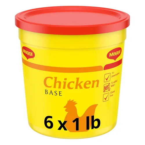 Vista 8 de Maggi Base de carne, caldo y caldo, sin gluten, sin MSG añadido, tina a granel de 1 libra (paquete de 6)