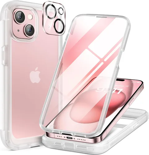Vista 51 de Miracase - Funda magnética para iPhone 13 Pro Max de 6.7 pulgadas (compatible con MagSafe), transparente, completo, protector de pantalla de vidrio
