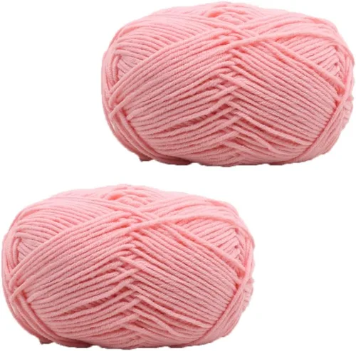 Vista 3 de 3.53 oz (2 rollos) Hilo de algodón de leche ecológico de algodón de ganchillo para tejer bufanda/hilo de ganchillo de lujo, cálido, suave, ligero, #1