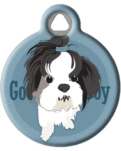 Vista 19 de Good Boy Airedale - Etiqueta de identificación personalizada para mascotas para perros y gatos, tamaño grande Airedale Good Boy