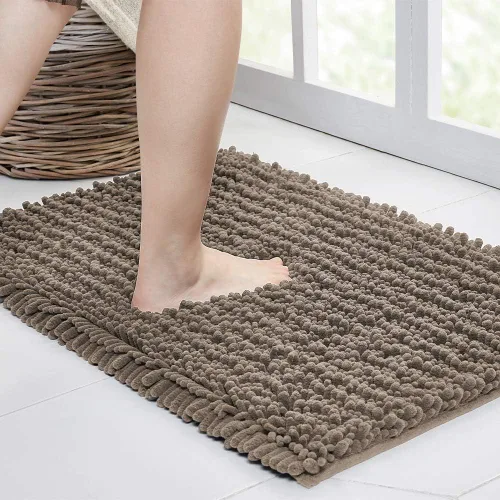 Vista 16 de Walensee Alfombra de baño antideslizante (32x20, azul oscuro) absorbente de agua, súper suave, felpilla peluda, lavable a máquina, se seca